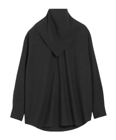 Ami Alexandre Mattiussi Wool Long-sleeved Shirt In Black