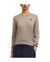 Ami Alexandre Mattiussi Wool Long-sleeved Sweater In Gray