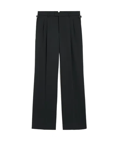 AMI ALEXANDRE MATTIUSSI WOOL LOW WAIST WIDE PANTS