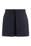 Ami Alexandre Mattiussi Ami Paris Wool Mini Skirt In Blue