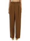 Ami Alexandre Mattiussi Wool Pants In Brown