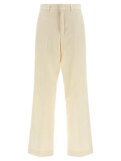 AMI ALEXANDRE MATTIUSSI WOOL PANTS WHITE