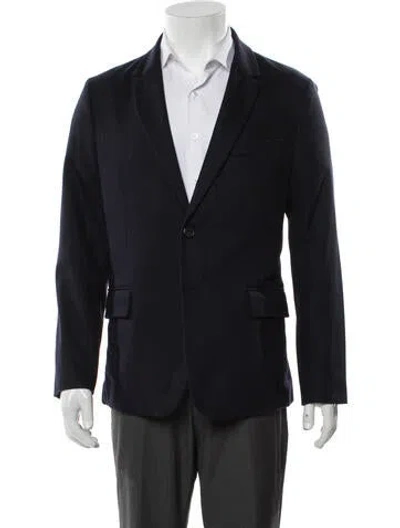 Pre-owned Ami Alexandre Mattiussi Wool Peacoat In Blue