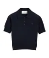 Ami Alexandre Mattiussi Wool Polo Shirt In Black