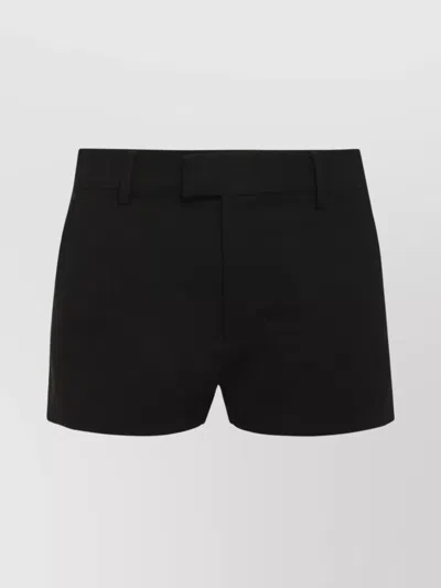 AMI ALEXANDRE MATTIUSSI WOOL SHORTS BELT LOOPS