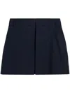 Ami Alexandre Mattiussi Concealed-fastening Wool Skirt In Blue