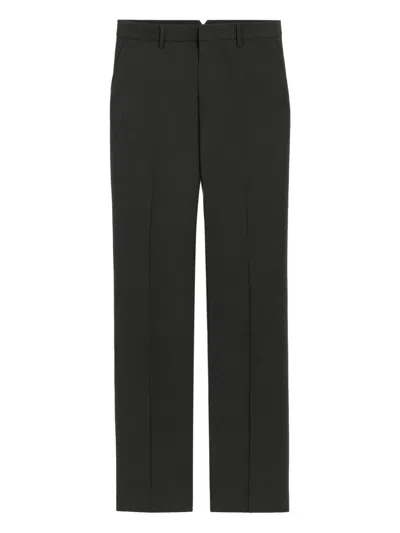 Ami Alexandre Mattiussi Wool Straight-leg Trousers In Black