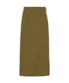 Ami Alexandre Mattiussi Wool Straight Skirt In Green