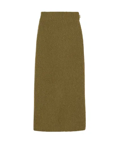 AMI ALEXANDRE MATTIUSSI WOOL STRAIGHT SKIRT