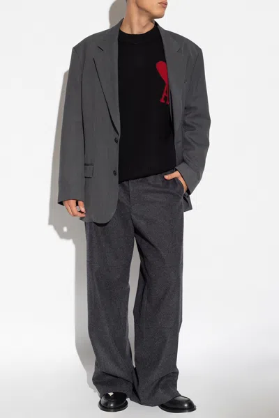 Ami Alexandre Mattiussi Wool Sweater In Black