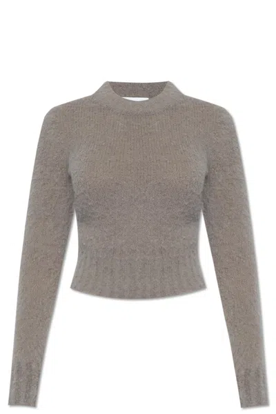 Ami Alexandre Mattiussi Wool Sweater In Dove Grey