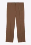 Ami Alexandre Mattiussi Ami Paris Hazelnut Wool Trousers In Brown