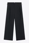 Ami Alexandre Mattiussi Ami Paris Charcoal Gray Wool Trousers In Black