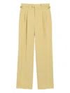 Ami Alexandre Mattiussi Ami Paris Wide Lime-coloured Wool Trousers Women In Multi