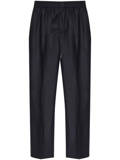 Ami Alexandre Mattiussi Wool Trousers In Blau