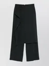 Ami Alexandre Mattiussi Wool Trousers Layered Asymmetrical Design In Blue