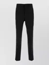 Ami Alexandre Mattiussi Wool Trousers With Pockets And Belt Loops In Black