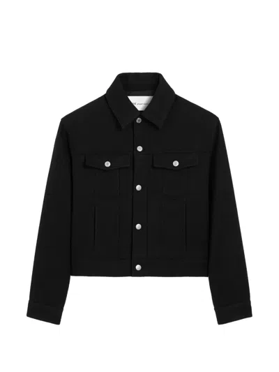 Ami Alexandre Mattiussi Wool Trucker Jacket In Black