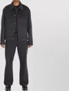 Ami Alexandre Mattiussi Wool Trucker Jacket Pointed Collar In Black