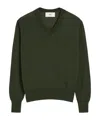 Ami Alexandre Mattiussi Slim Fit Knit Crewneck Sweater In Green