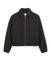 Ami Alexandre Mattiussi Corduroy Texture Jacket With Elasticated Cuffs And Hem In Black