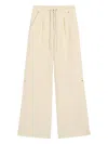 Ami Alexandre Mattiussi White Wool Zipped Trousers In Neutral