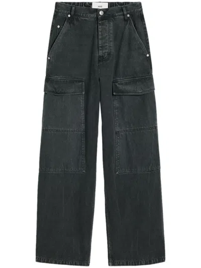 Ami Alexandre Mattiussi Worker Baggy Jeans In Black