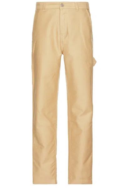 Ami Alexandre Mattiussi Worker Trousers In Sand