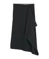 Ami Alexandre Mattiussi Wrap Asymmetrical Wool Skirt In Black