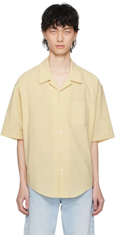 Ami Alexandre Mattiussi Yellow Ami De Cœur Shirt In 721 Cream