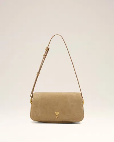Ami Alexandre Mattiussi Ami Paris Women Suede Shoulder Bag With Logo On The Front In Multi
