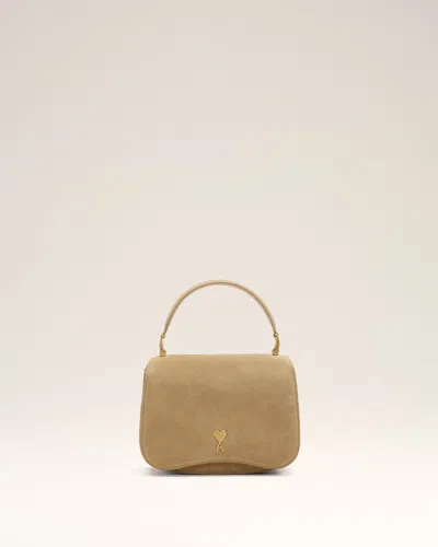 Ami Alexandre Mattiussi Yellow Cow Leather Top Handle Paris Paris Bag Yellow In Brown