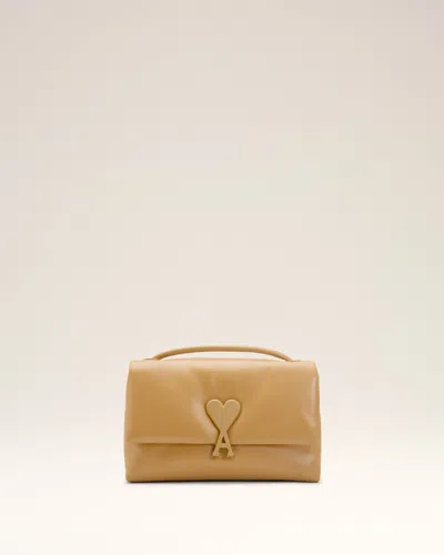 Ami Alexandre Mattiussi Yellow Cowhide Leather Voulez-vous Bag Yellow In Brown