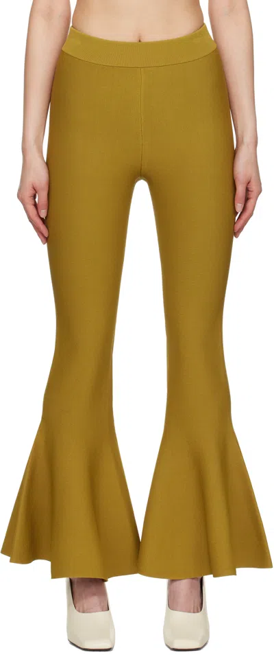 AMI ALEXANDRE MATTIUSSI YELLOW GODET SHORT LOUNGE PANTS
