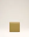 Ami Alexandre Mattiussi Yellow Leather Paris Paris Compact Wallet Yellow In Havana/vibrated Brass