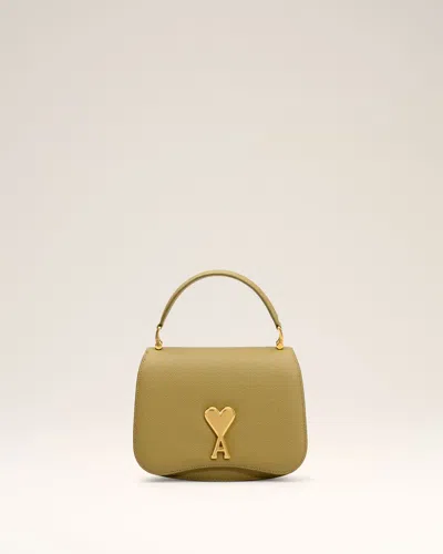 Ami Alexandre Mattiussi Paris Paris Leather Top Handle Bag In Havana/vibrate