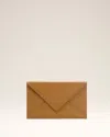 Ami Alexandre Mattiussi Yellow Smooth Leather Etienne Envelope Card Holder Yellow In Brown