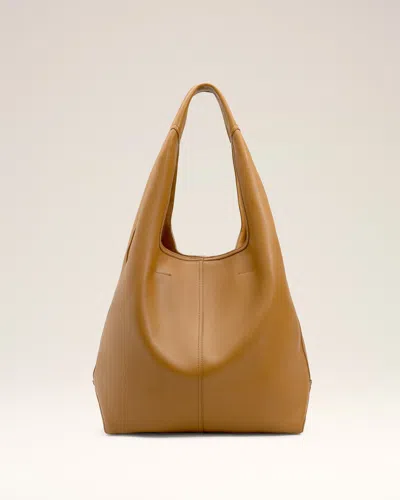 Ami Alexandre Mattiussi Yellow Supple Leather Etienne Hobo Bag Yellow In Brown