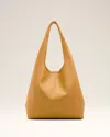 Ami Alexandre Mattiussi Yellow Taurillon Leather Etienne Hobo Bag Yellow In Brown