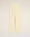 Ami Alexandre Mattiussi Yellow Wool High Waist Large Trousers Yellow In Butter