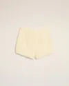 Ami Alexandre Mattiussi Yellow Wool High Waist Mini Short Yellow In Butter