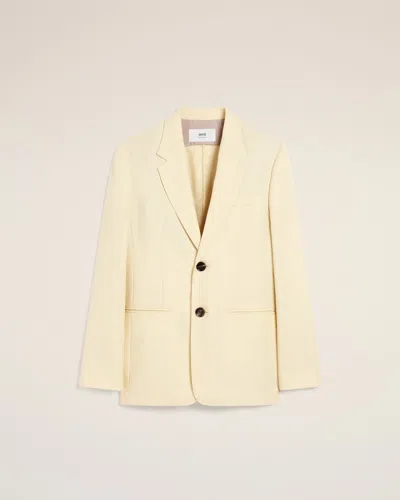 Ami Alexandre Mattiussi Yellow Wool Semi-lined Jacket Yellow In Butter