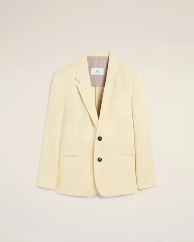 Ami Alexandre Mattiussi Yellow Wool Semi-lined Jacket Yellow In Butter