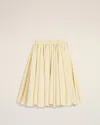 Ami Alexandre Mattiussi Ami Flowing Poppy Cream Wool Pleated Skirt In Butter