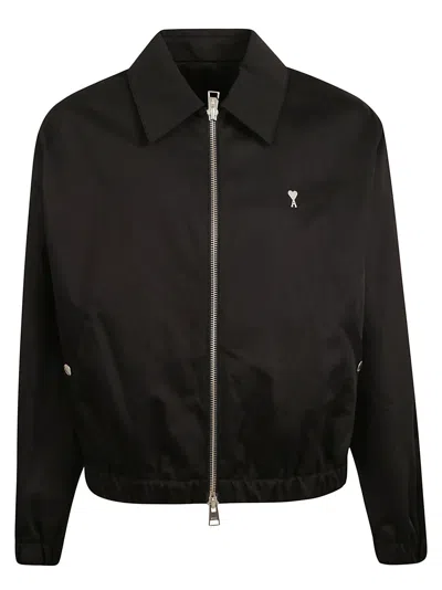 Ami Alexandre Mattiussi Zip Classic Jacket In Black