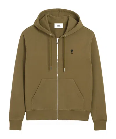 AMI ALEXANDRE MATTIUSSI ZIP-UP HOODIE