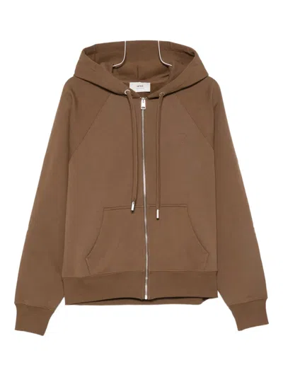 AMI ALEXANDRE MATTIUSSI ZIP-UP HOODIE