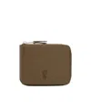 Ami Alexandre Mattiussi Zip Wallet In Brown