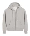 Ami Alexandre Mattiussi Zippered Ami De Coeur Hoodie In Gray