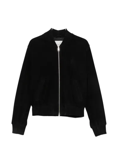 Ami Alexandre Mattiussi Zip-up Bomber Jacket In Black